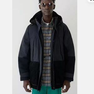 NWT $398 J.CREW Banff parka with primaloft in midnight ocean color